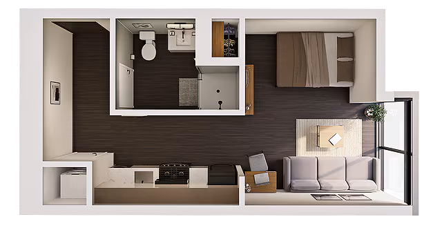 Studio B Entire floor plan